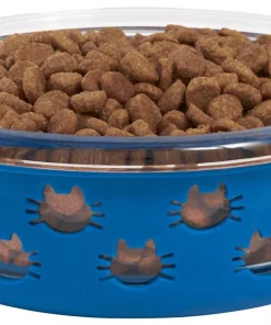 Frisco Cat Design Glass Bowl with Silicone Sleeve, 1.5 Cups -The Frisco Store 216057 PT2. SY630 V1591021026