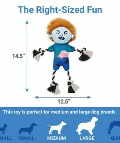 Frisco Zombie Boy Plush with Rope Squeaky Dog Toy -The Frisco Store 218569 PT1. SY630 V1599851479