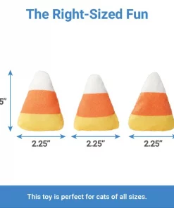 Frisco Halloween Candy Corn Plush Cat Toy with Catnip, 3 count 6 Frisco Halloween Candy Corn Plush Cat Toy with Catnip, 3 count -The Frisco Store 218645 PT1. SY630 V1599850860