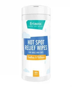 Frisco Hot Spot Relief Waterless Grooming Wipes with Colloidal Oatmeal for Dogs & Cats, 100 count