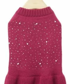 Frisco Faux Crystal & Pearl Dog & Cat Sweater Dress -The Frisco Store 223717 PT3. SY630 V1599566759