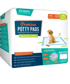 Frisco Giant Printed Dog Training & Potty Pads, 27.5 x 44-in, Unscented