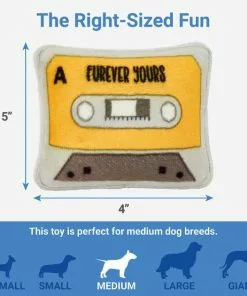 Frisco Retro Cassette Dense Foam Squeaky Dog Toy -The Frisco Store 230296 PT1. SY630 V1599945380