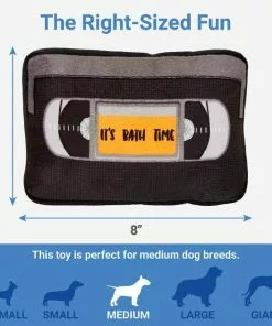 Frisco Retro VHS Plush Squeaky Dog Toy -The Frisco Store 230298 PT1. SY630 V1599945379