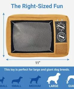 Frisco Retro Television Ballistic Nylon Plush Squeaky Dog Toy -The Frisco Store 230308 PT1. SY630 V1599945062