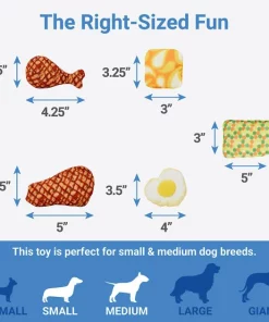 Frisco Retro Microwave Dinner Hide & Seek Plush Puzzle Squeaky Dog Toy -The Frisco Store 230343 PT1. SY630 V1600209672