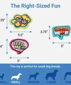 Frisco Retro Plush Squeaky Comic Book Bubble Dog Toy, 3 count -The Frisco Store 230353 PT1. SY630 V1602685875