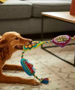 Frisco Retro Plush with Rope Squeaky Comic Book Bubble Dog Toy -The Frisco Store 230355 PT3. SY630 V1600973764