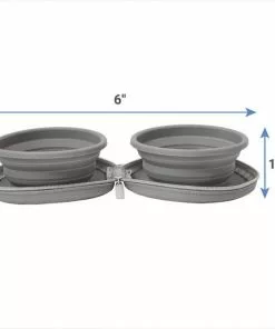 Frisco Travel Collapsible Silicone Dog & Cat Bowl, Gray -The Frisco Store 232062 PT6. SY630 V1605758273