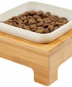Frisco Square Melamine Dog & Cat Bowl with Bamboo Stand -The Frisco Store 232072 PT1. SY630 V1605109311
