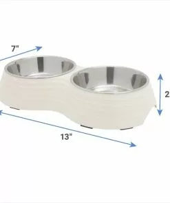 Frisco Stainless Steel Double Dog Bowls with Melamine Stand -The Frisco Store 232091 PT6. SY630 V1605756422