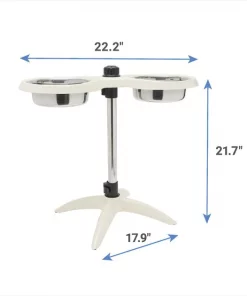Frisco Adjustable Stainless Steel Double Elevated Dog Bowls, 7 Cups -The Frisco Store 232097 PT6. SY630 V1605747106
