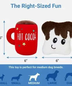 Frisco Holiday Hot Cocoa 2-in-1 Plush Squeaky Dog Toy -The Frisco Store 233199 PT1. SY630 V1605585782