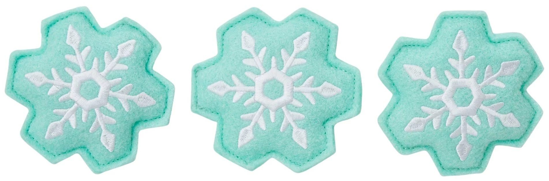 Frisco Holiday Snowflake Plush Cat Toy with Catnip, 3 count 6 Frisco Holiday Snowflake Plush Cat Toy with Catnip, 3 count - Image 4