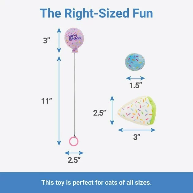 Frisco Birthday Bundle Cat Toy with Catnip, 5 count 4 Frisco Birthday Bundle Cat Toy with Catnip, 5 count - Image 2