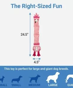 Frisco Flamingo Firehose Squeaky Dog Toy -The Frisco Store 233609 PT1. SY630 V1602685580