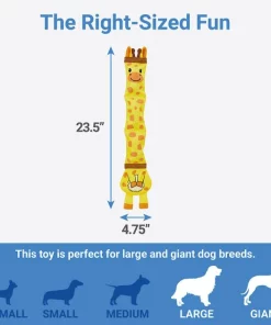 Frisco Giraffe Firehose Squeaky Dog Toy -The Frisco Store 233611 PT1. SY630 V1602685882