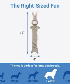 Frisco Bungee Plush Squeaky Bunny Dog Toy -The Frisco Store 233612 PT1. SY630 V1602685869