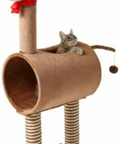 Frisco Holiday 52.3-in Reindeer Cat Scratching Post & Tunnel -The Frisco Store 236569 PT2. SY630 V1601334091