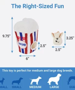 Frisco Zoomies & Chill Popcorn Hide & Seek Plush Squeaky Puzzle Dog Toy -The Frisco Store 241679 PT1. SY630 V1613170572