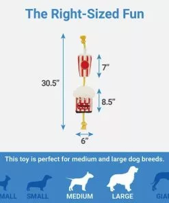 Frisco Zoomies & Chill Theatre Snacks Rope with Plush Squeaky Dog Toy -The Frisco Store 241689 PT1. SY630 V1613170573