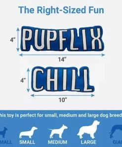 Frisco Zoomies & Chill Pupflix & Chill Plush Squeaky Dog Toy, 2 count -The Frisco Store 241693 PT1. SY630 V1612879581