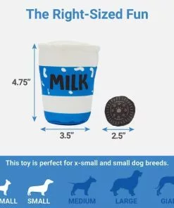 Frisco Zoomies & Chill 2-in-1 Milk & Cookie Plush Squeaky Dog Toy -The Frisco Store 241695 PT1. SY630 V1612879585