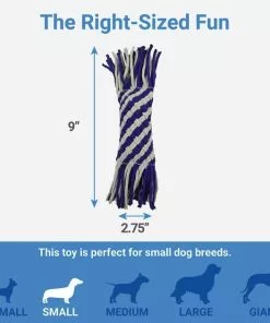 Frisco Flat Rope Squeaky Dog Toy, Purple & Gray -The Frisco Store 242133 PT1. SY630 V1605629211