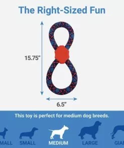 Frisco Figure 8 Rope Dog Toy, Blue & Red -The Frisco Store 242135 PT1. SY630 V1605629210