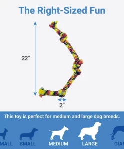 Frisco 4-Knot Tri-Color Rope Dog Toy -The Frisco Store 242139 PT1. SY630 V1605629207