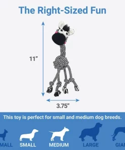 Frisco Zebra Rope Squeaky Dog Toy -The Frisco Store 242163 PT1. SY630 V1605629205