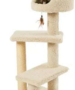 Frisco 41.5-in Real Carpet Wooden Cat Tree -The Frisco Store 244526 PT2. SY630 V1603296691