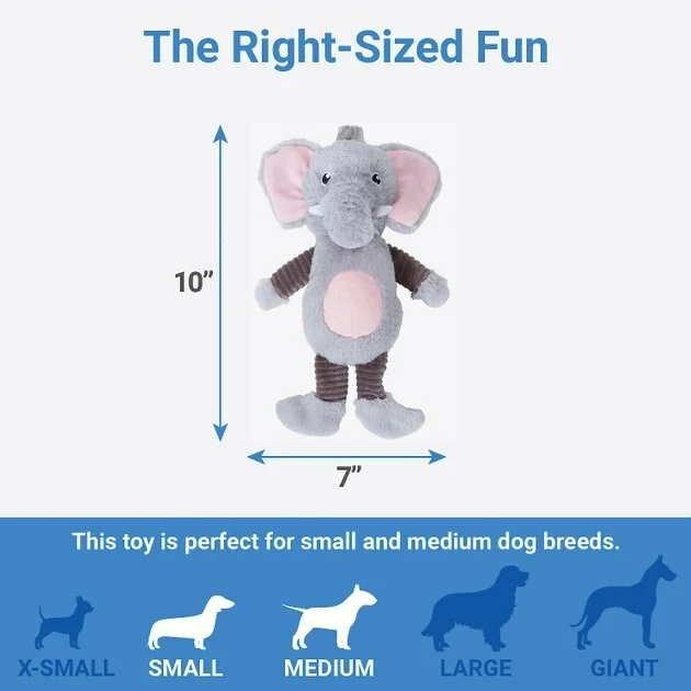 Frisco Elephant Plush Squeaky Dog Toy 4 Frisco Elephant Plush Squeaky Dog Toy - Image 2