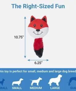 Frisco Fox Disc Plush Squeaky Dog Toy -The Frisco Store 245928 PT1. SY630 V1611089598