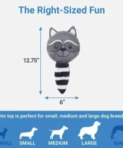 Frisco Raccoon Disc Plush Squeaky Dog Toy 6 Frisco Raccoon Disc Plush Squeaky Dog Toy -The Frisco Store 245930 PT1. SY630 V1611089599