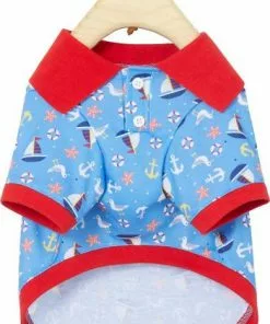 Frisco Nautical Dog & Cat Polo Shirt