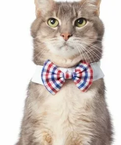 Frisco Plaid Dog & Cat Bow Tie, Red & Blue -The Frisco Store 248722 PT2. SY630 V1614031619