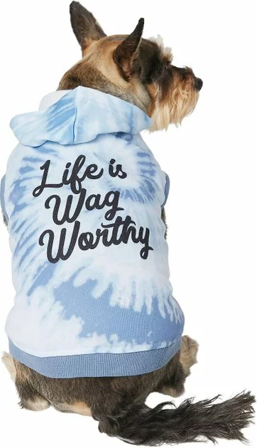 Frisco Life Is Wag Worthy Tiedye Print Dog & Cat Hoodie 3 Frisco Life Is Wag Worthy Tiedye Print Dog & Cat Hoodie