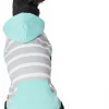 Frisco Striped Colorblock Dog & Cat Hoodie, Teal -The Frisco Store 249146 MAIN. SY630 V1614105690