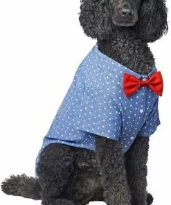 Frisco Polka Dot Chambray Dog & Cat Button Up Shirt -The Frisco Store 249161 PT2. SY630 V1624607862