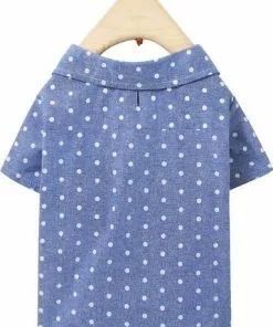Frisco Polka Dot Chambray Dog & Cat Button Up Shirt -The Frisco Store 249161 PT3. SY630 V1624604866