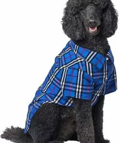 Frisco Plaid Dog & Cat Button Up Shirt, Navy Plaid -The Frisco Store 249176 PT2. SY630 V1624595559