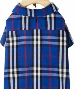 Frisco Plaid Dog & Cat Button Up Shirt, Navy Plaid -The Frisco Store 249176 PT3. SY630 V1624594355