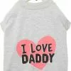 Frisco I Love Daddy Dog & Cat T-Shirt, Gray