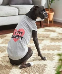 Frisco I Love Mommy Dog & Cat T-Shirt, Gray -The Frisco Store 249278 PT4. SY630 V1624606063