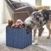 Frisco Square Collapsible Pet Toy Storage Bin, Navy Herringbone -The Frisco Store 250566 MAIN. SY630 V1615242445