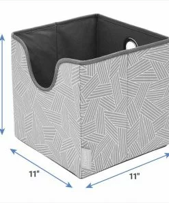 Frisco Square Collapsible Pet Toy Storage Bin, Gray Basket Weave -The Frisco Store 250568 PT2. SY630 V1613773607