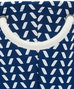 Frisco Round Collapsible Pet Toy Storage Bin, Navy Herringbone -The Frisco Store 250583 PT1. SY630 V1613774826