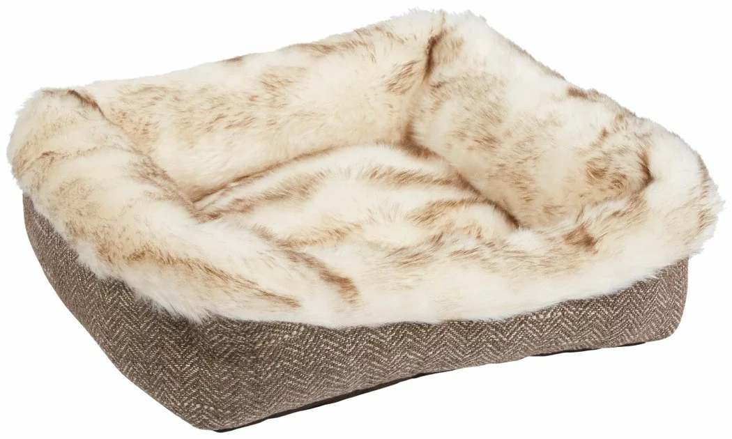 Frisco Fur Cuffed Rectangle Cuddler Cat & Dog Bolster Bed 5 Frisco Fur Cuffed Rectangle Cuddler Cat & Dog Bolster Bed - Image 3