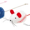 Frisco Baseball Mice Cat Toy, 4 count
